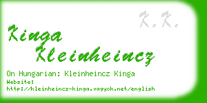 kinga kleinheincz business card